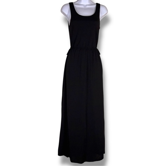 Small Rue21 Black Maxi Dress Sleeveless Stretch Lined Classic Goth - Picture 1 of 13